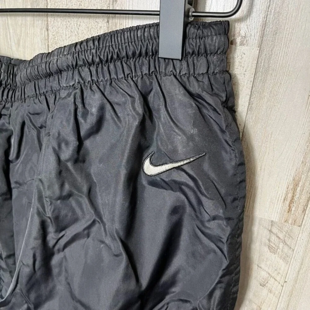 Vintage Y2k NIke Black‎ Track Pants Drill Ankle Zip Jogger Sweats Mens Large